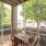 Covered patio with a table 