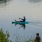 Man kayaking on the lake 