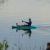 Man kayaking on the lake 